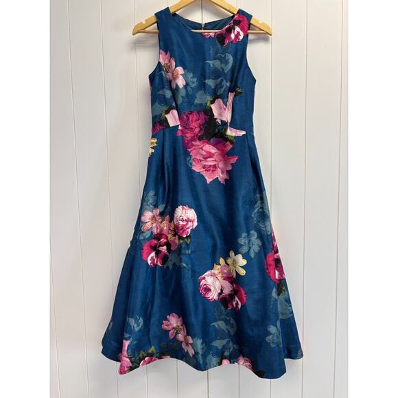 Roz & Ali Tea Dress Women Size 4 Floral Bloomcore Glam‎ Event Feminine Dainty - Picture 2 of 9